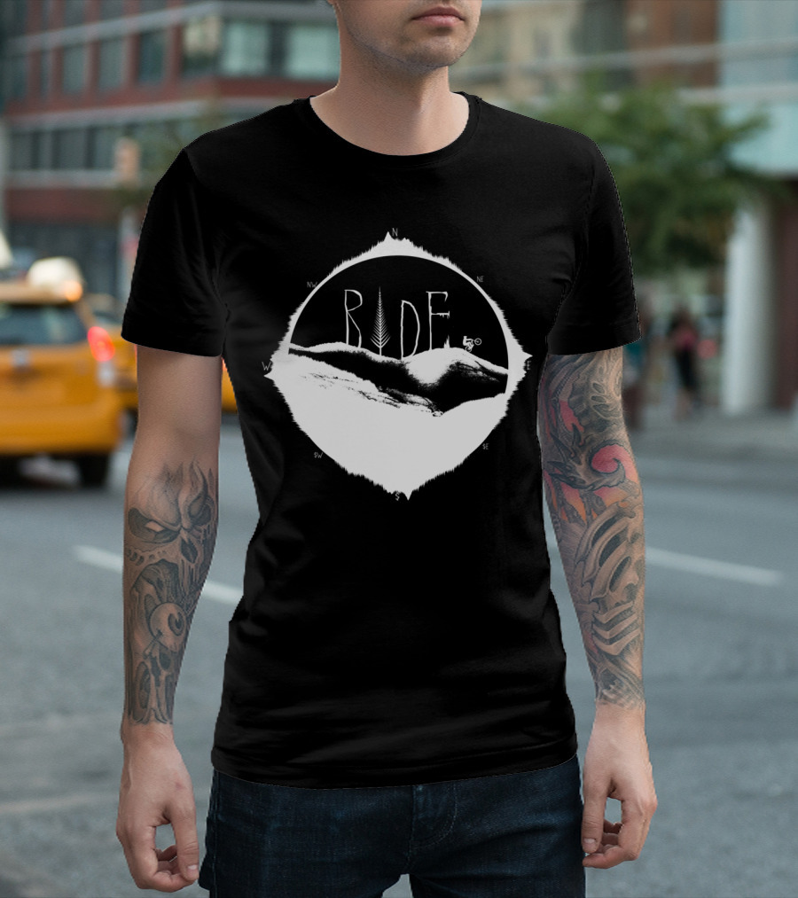 Ride Compass Nature Mountain Biker T-Shirt