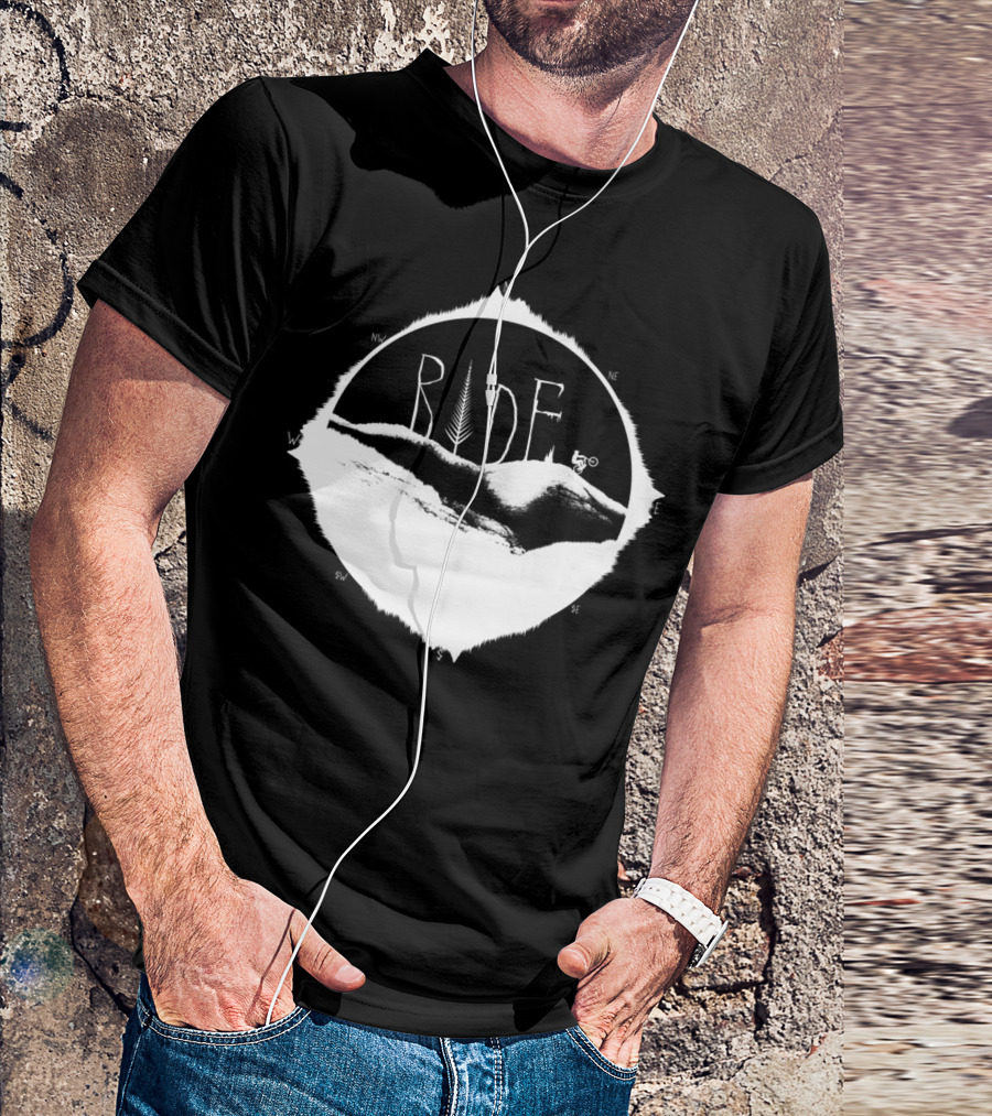 Ride Compass Nature Mountain Biker T-Shirt