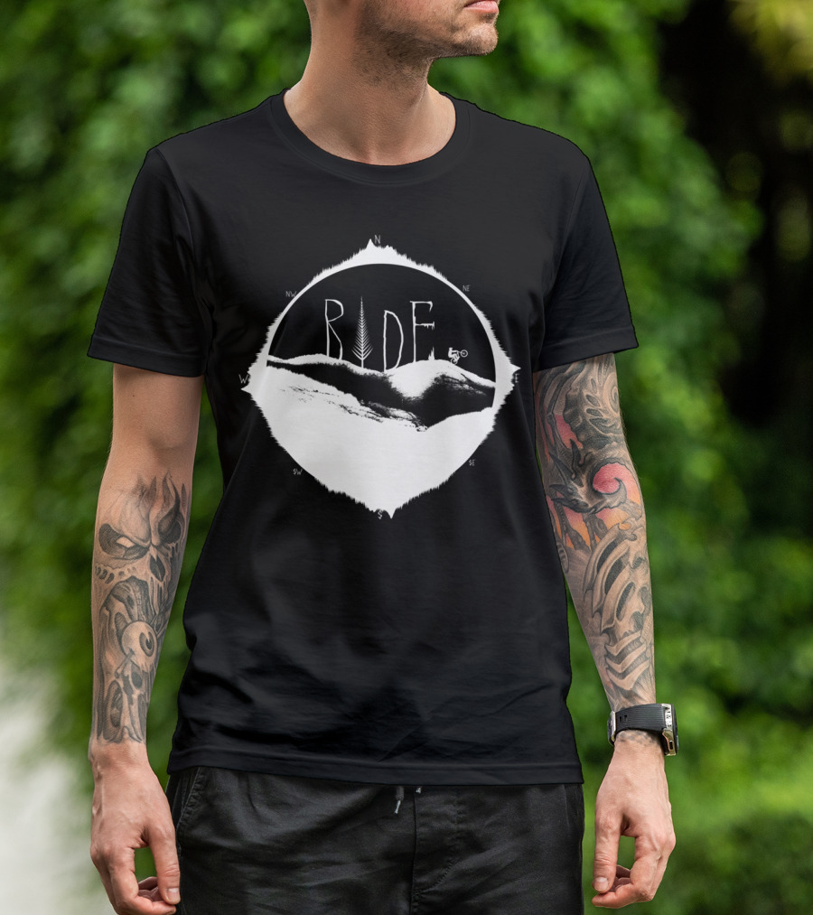 Ride Compass Nature Mountain Biker T-Shirt