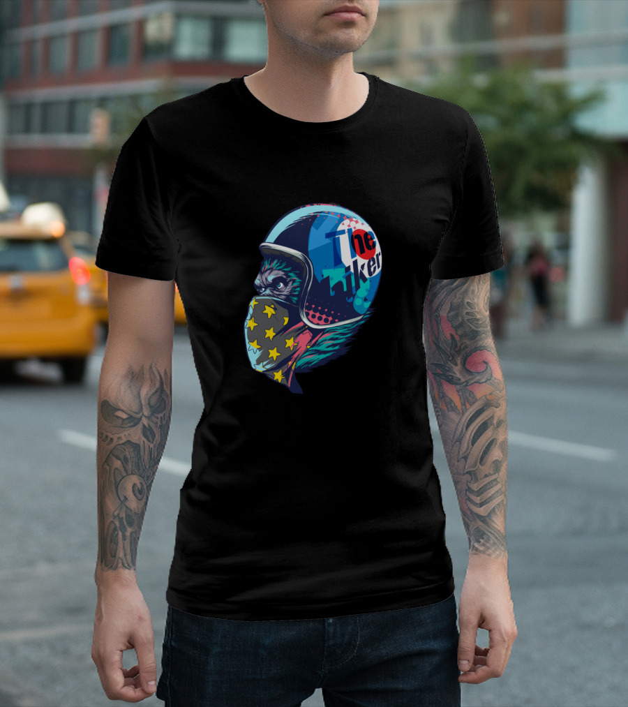 The Biker Starry Helmet Gorilla T-Shirt
