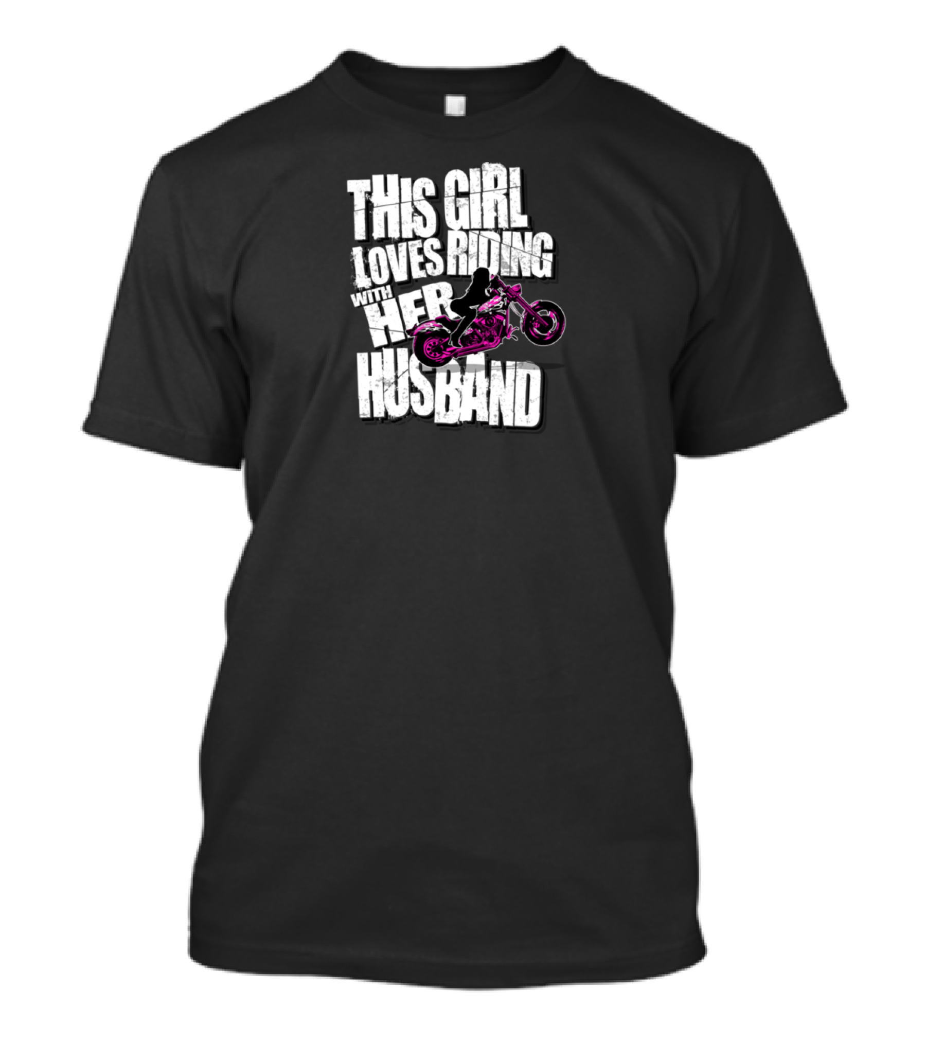 This Girl Loves Riding With Her Husband Motorcycle T-Shirt