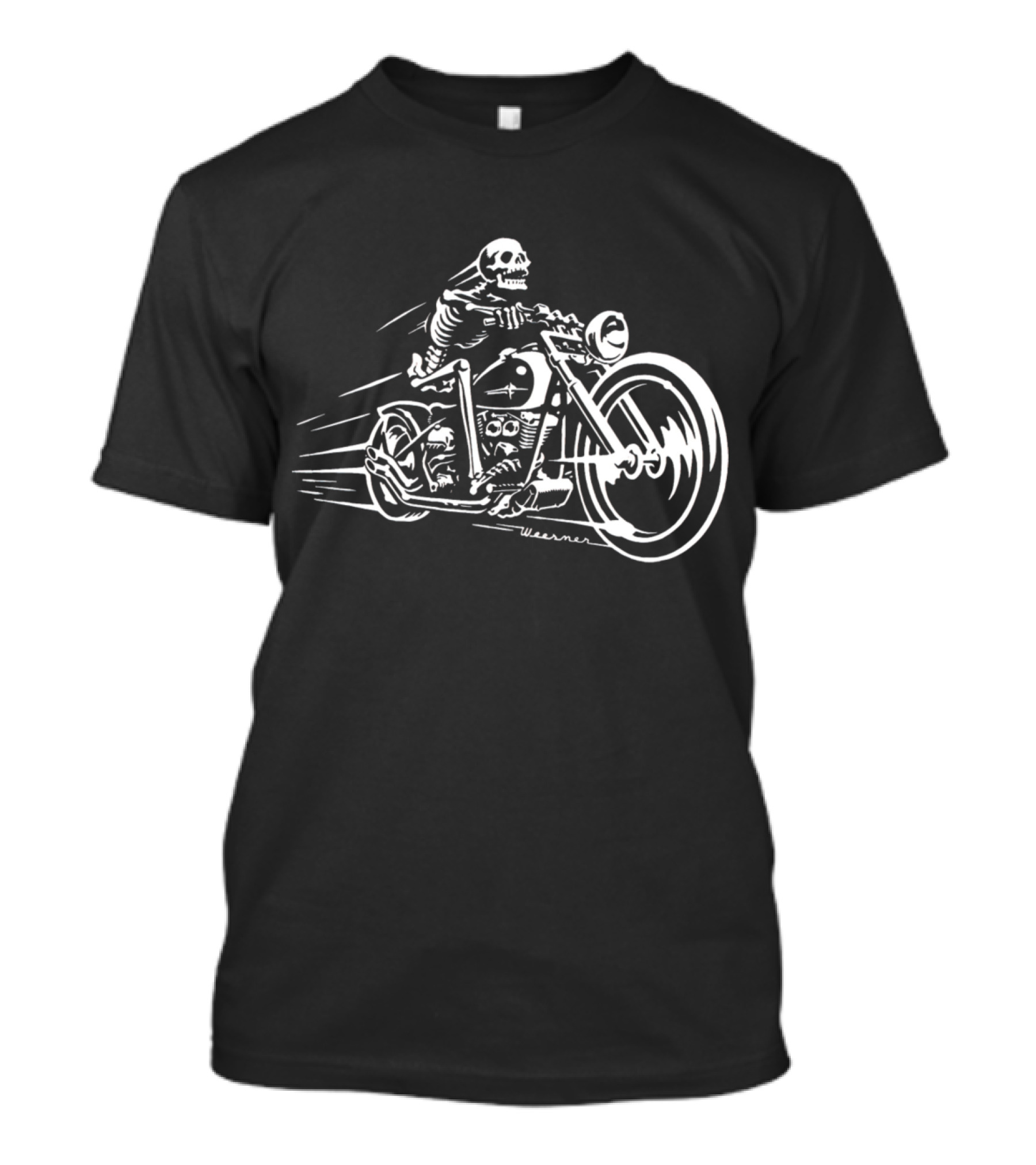 Cafe Racer Chopper Skeleton Motorcycle Ride T-Shirt