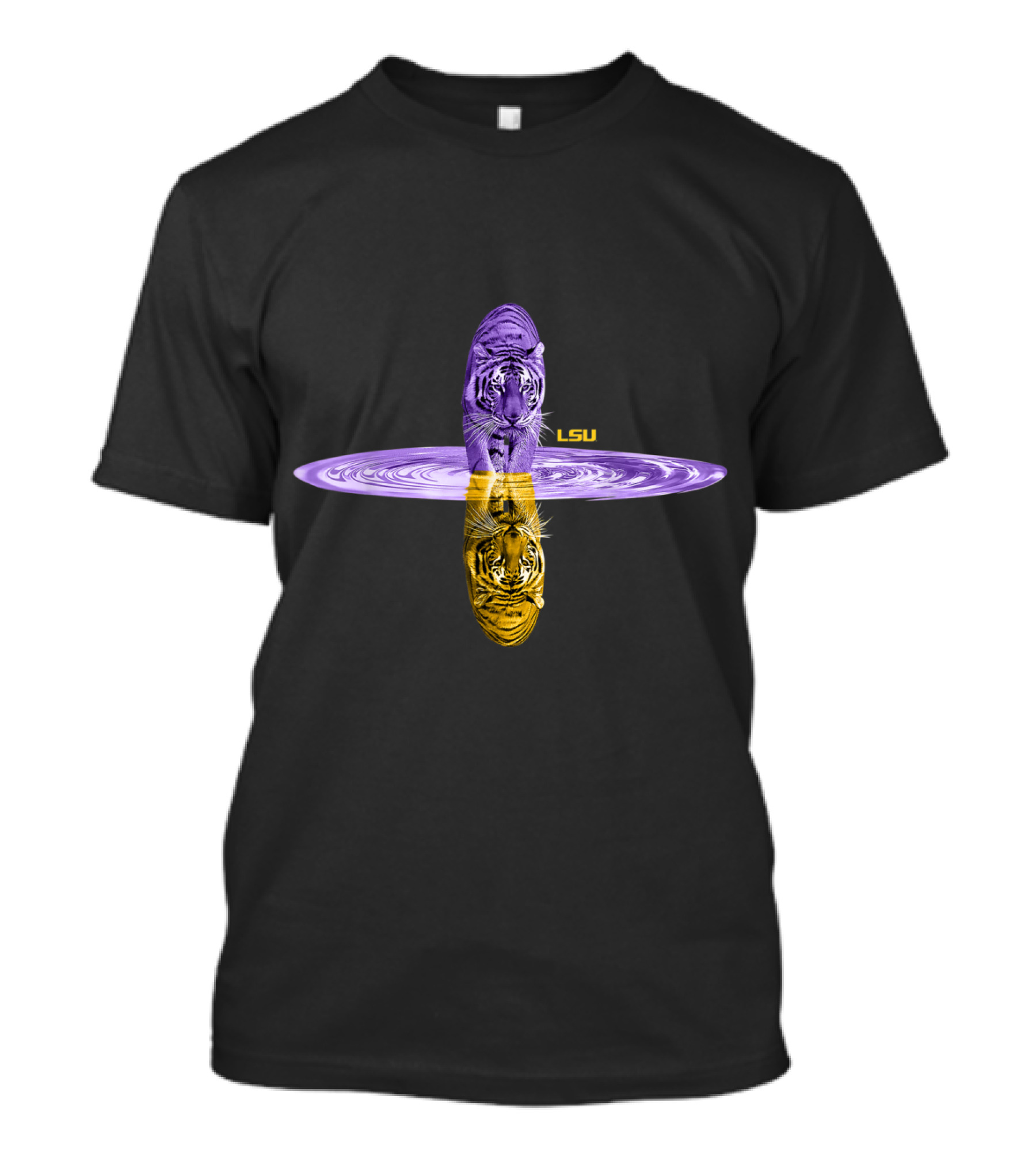 LSU Tigers Purple And Gold Reflection T-Shirt