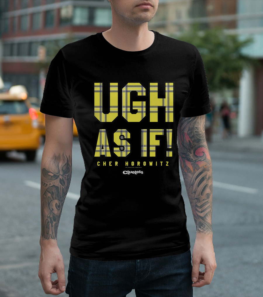 Clueless Ugh As If Cher Horowitz Yellow Plaid T-Shirt