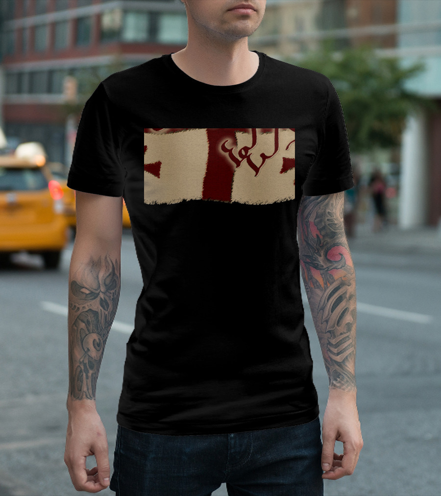 Georgian Flag Republic Georgia Arabic Script Rugged T-Shirt
