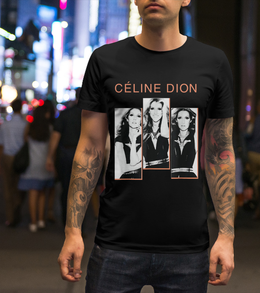 Céline Dion Monochrome Portraits Trio T-Shirt