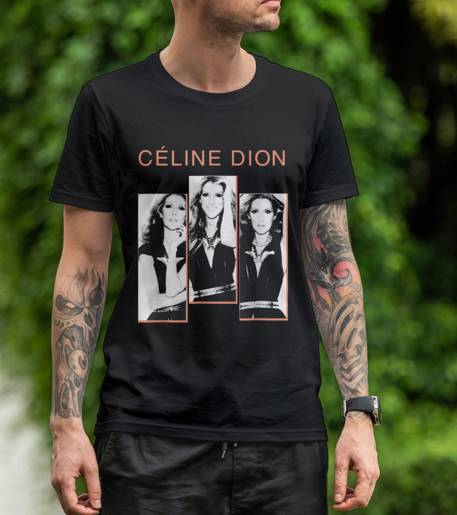 Céline Dion Monochrome Portraits Trio T-Shirt