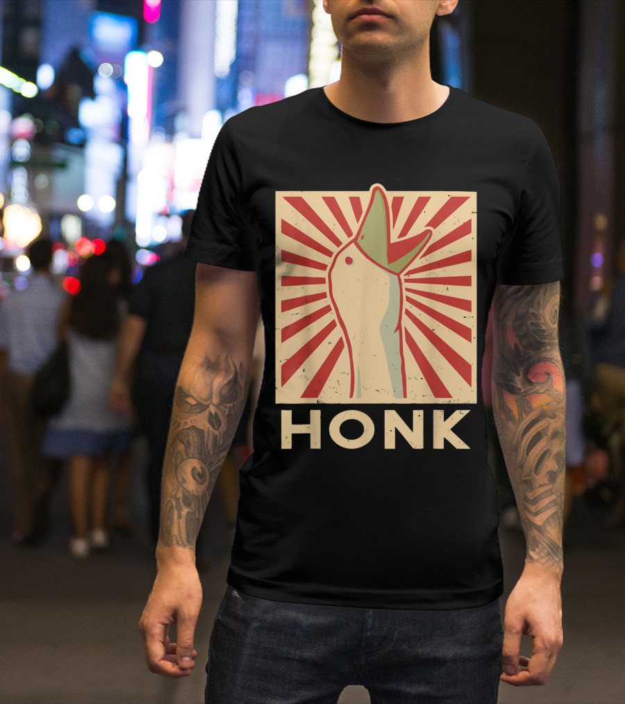 Honk Goose Meme Funny Duck Chicken T-Shirt