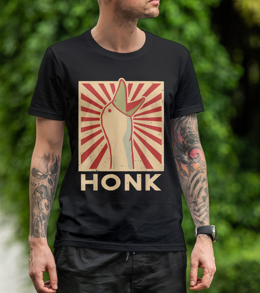 Honk Goose Meme Funny Duck Chicken T-Shirt