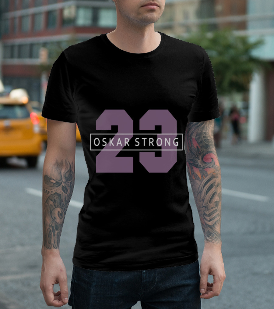 Oskar Strong 23 Fight Against Cancer T-Shirt