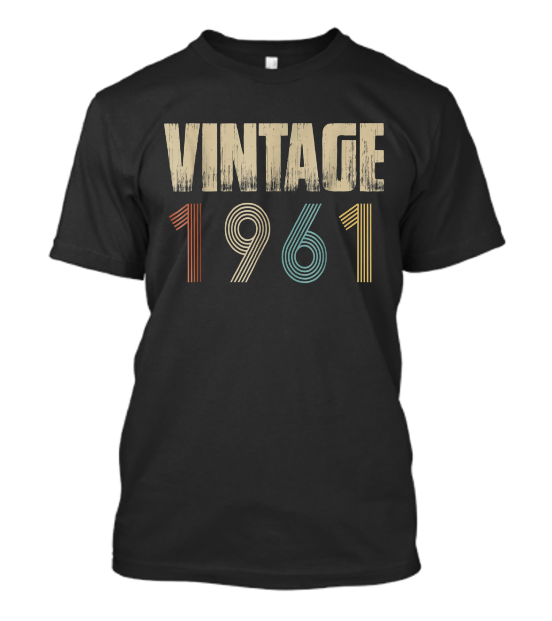 Vintage 1961 Retro Born In 1961 Birthday T-Shirt