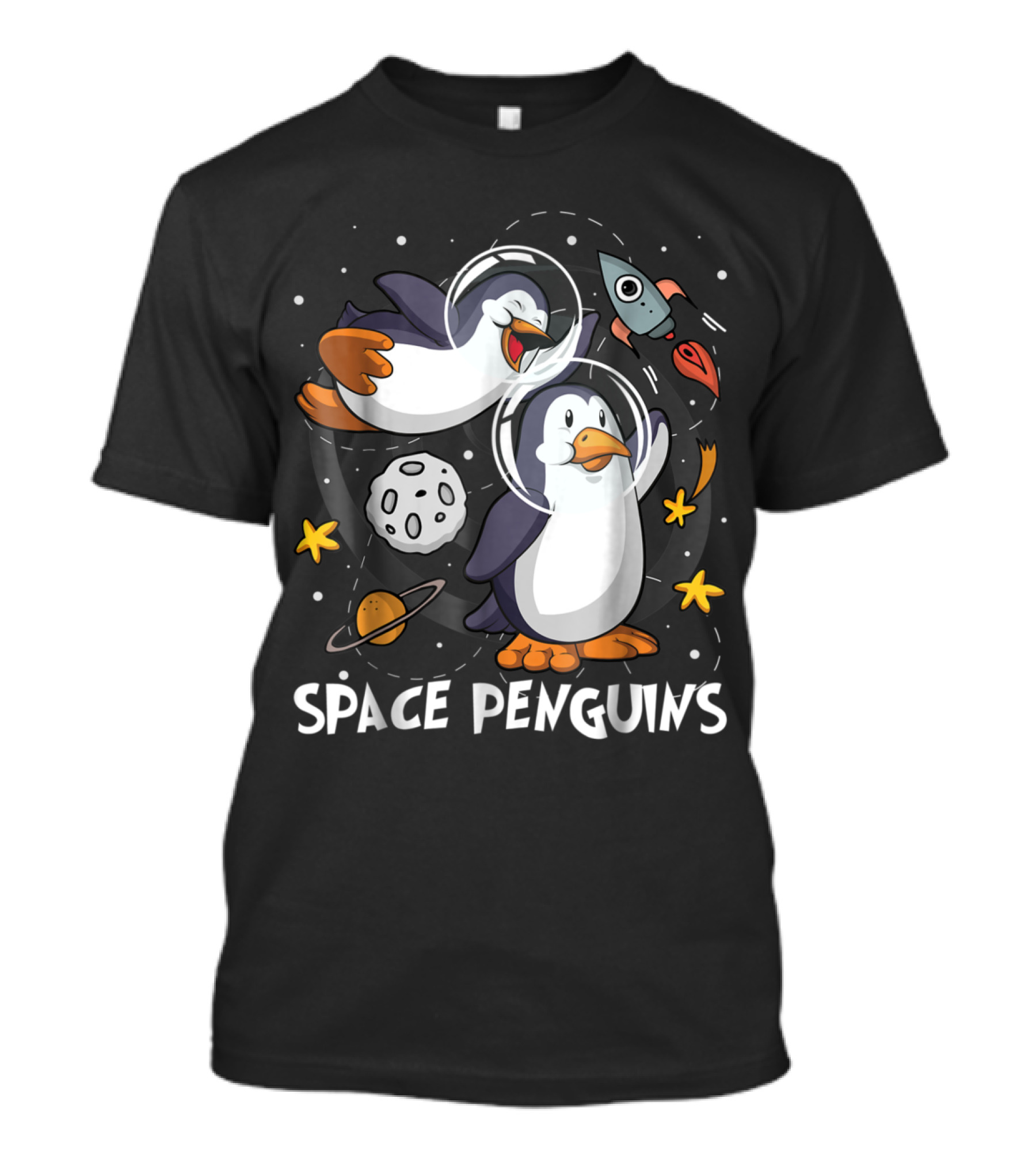 Space Penguins Astronomy Penguin Lovers Kid's Adventure T-Shirt