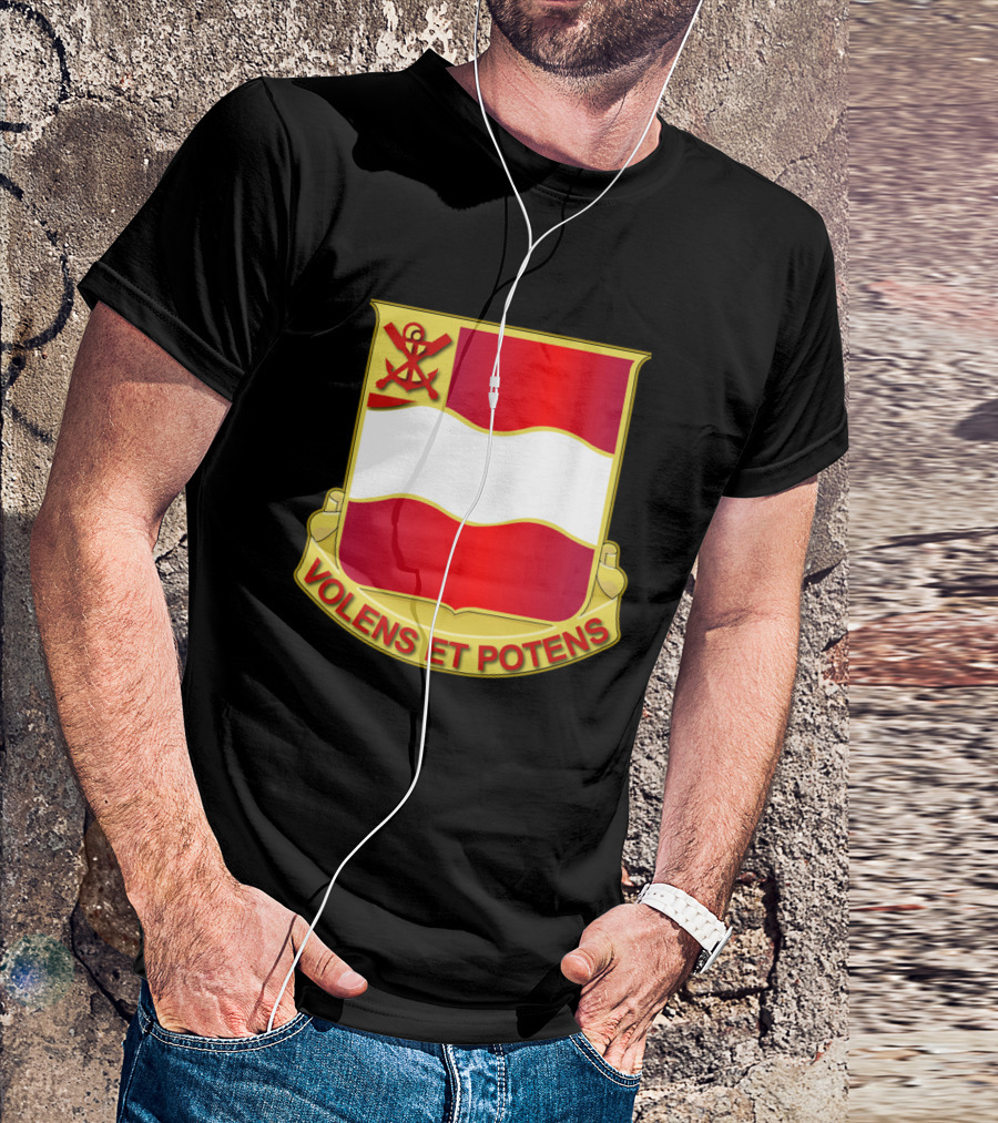 4th Engineer Brigade Volens Et Potens Crest T-Shirt