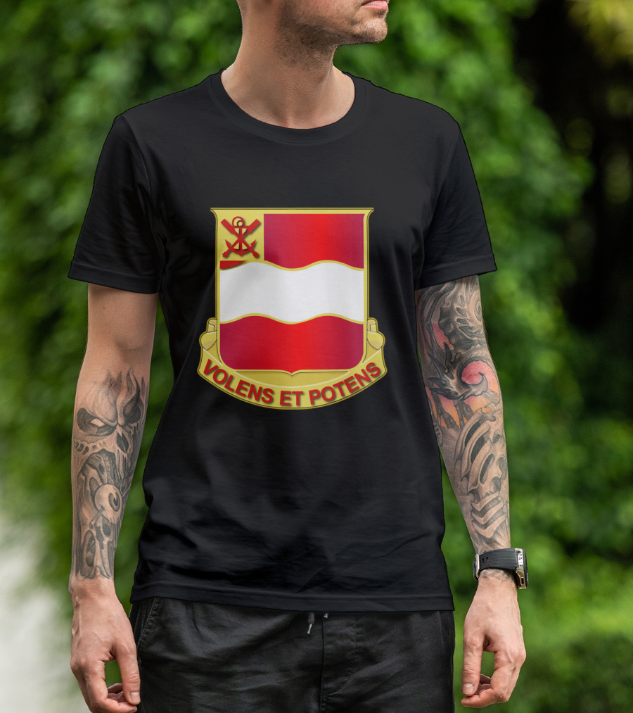 4th Engineer Brigade Volens Et Potens Crest T-Shirt