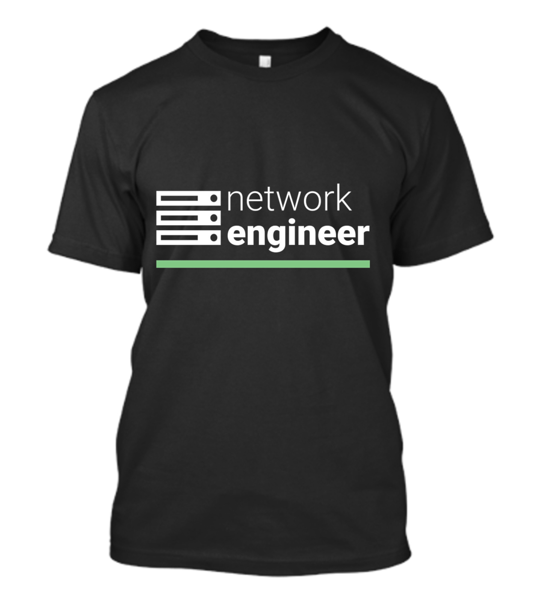Network Engineer Server Icon Green Line T-Shirt