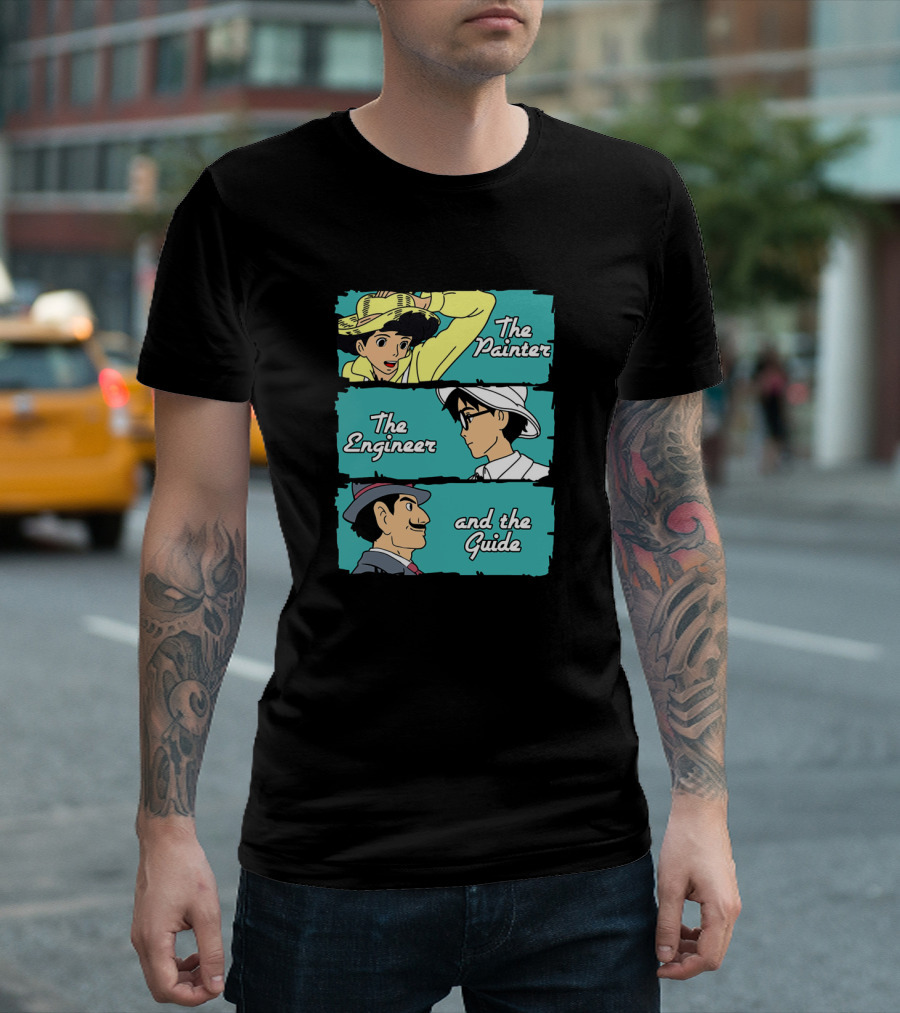 The Painter The Engineer and The Guide Studio Ghibli Characters T-Shirt