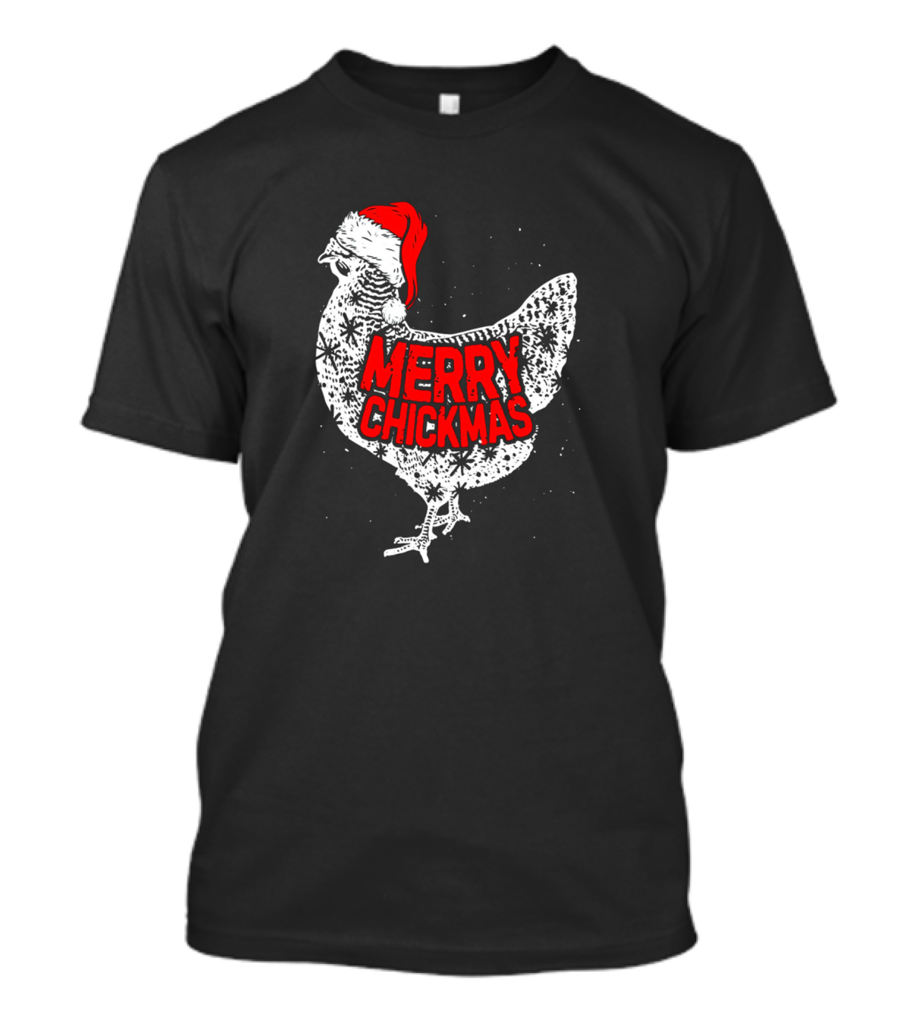 Chicken Christmas Merry Chickmas Santa Claus Festive Holiday Hen T-Shirt