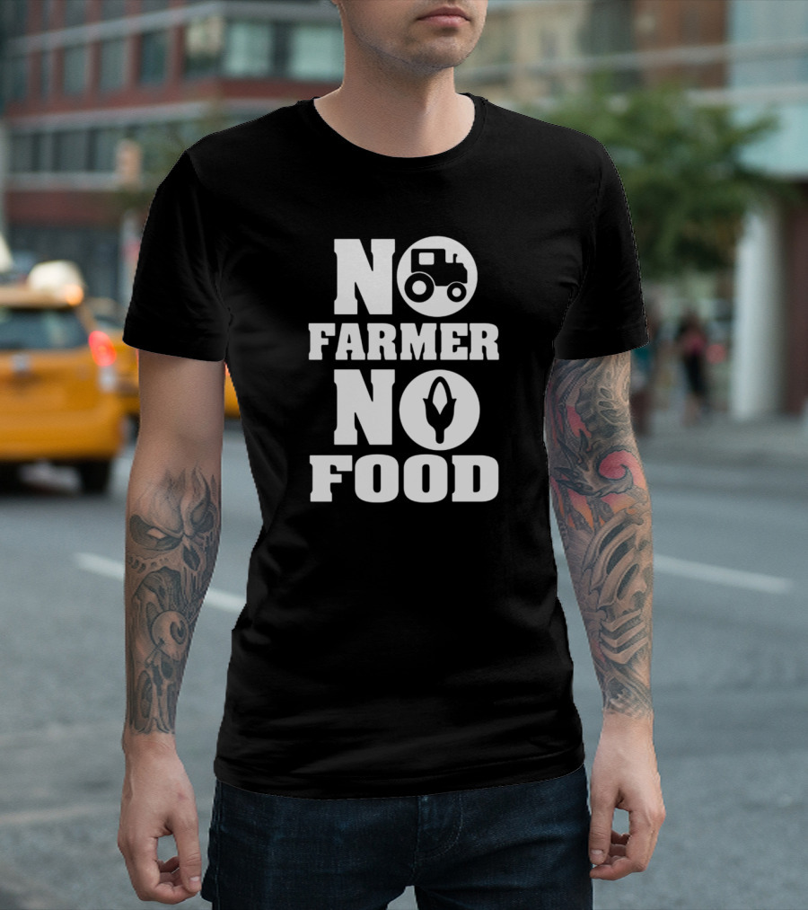 No Farmer No Food Kids Heavyweight Tractor Corn T-Shirt