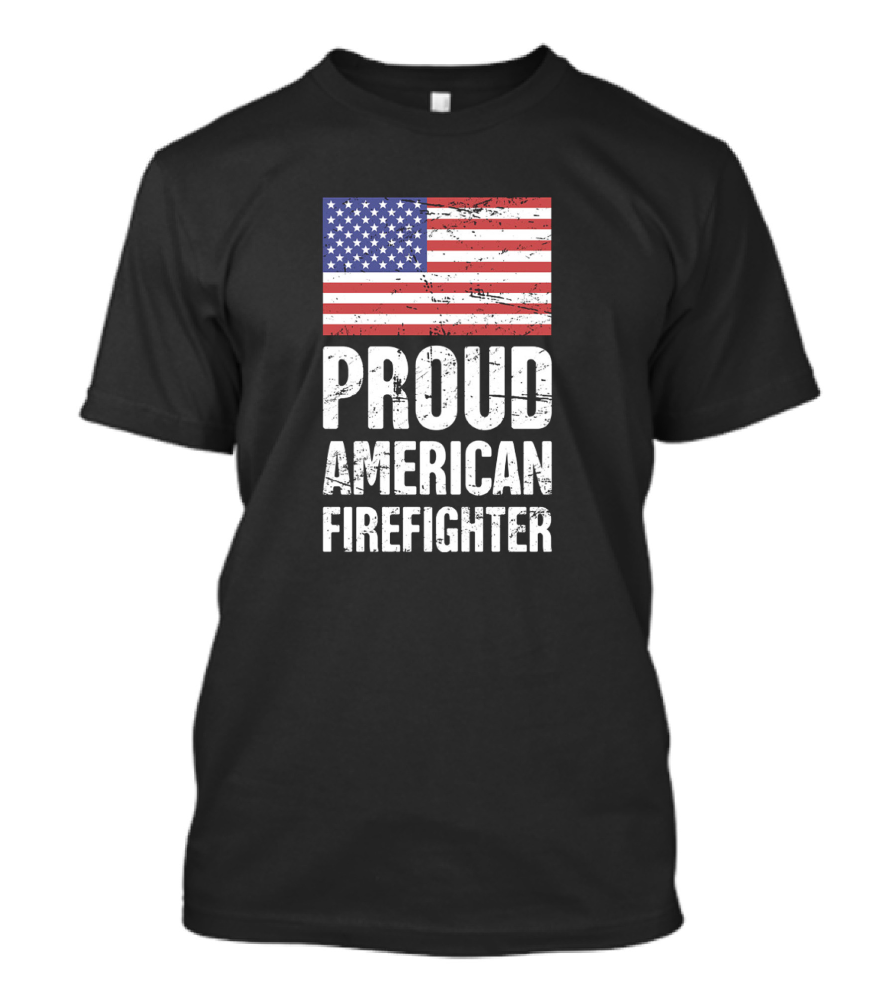 Proud American Firefighter American Flag T-Shirt