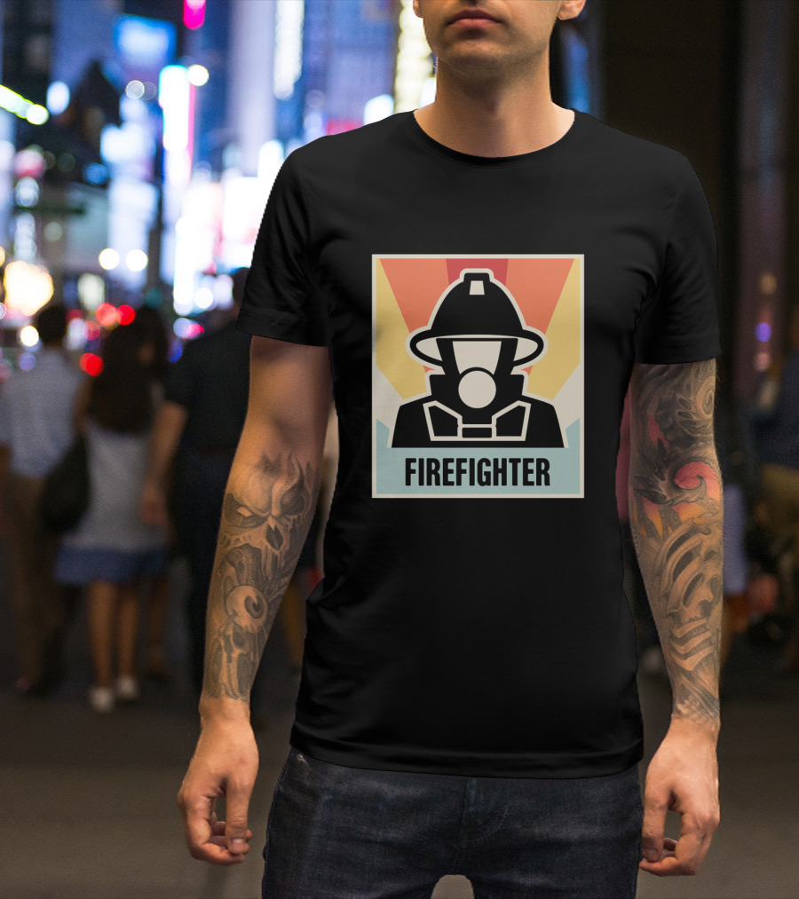 Vintage Firefighter Retro Firefighter Helmet T-Shirt