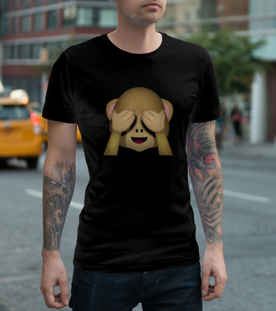 Emoji Monkey See No Evil Icon T-Shirt