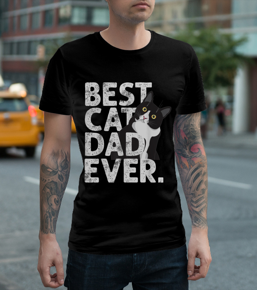 Best Cat Dad Ever Father Cat Daddy T-Shirt