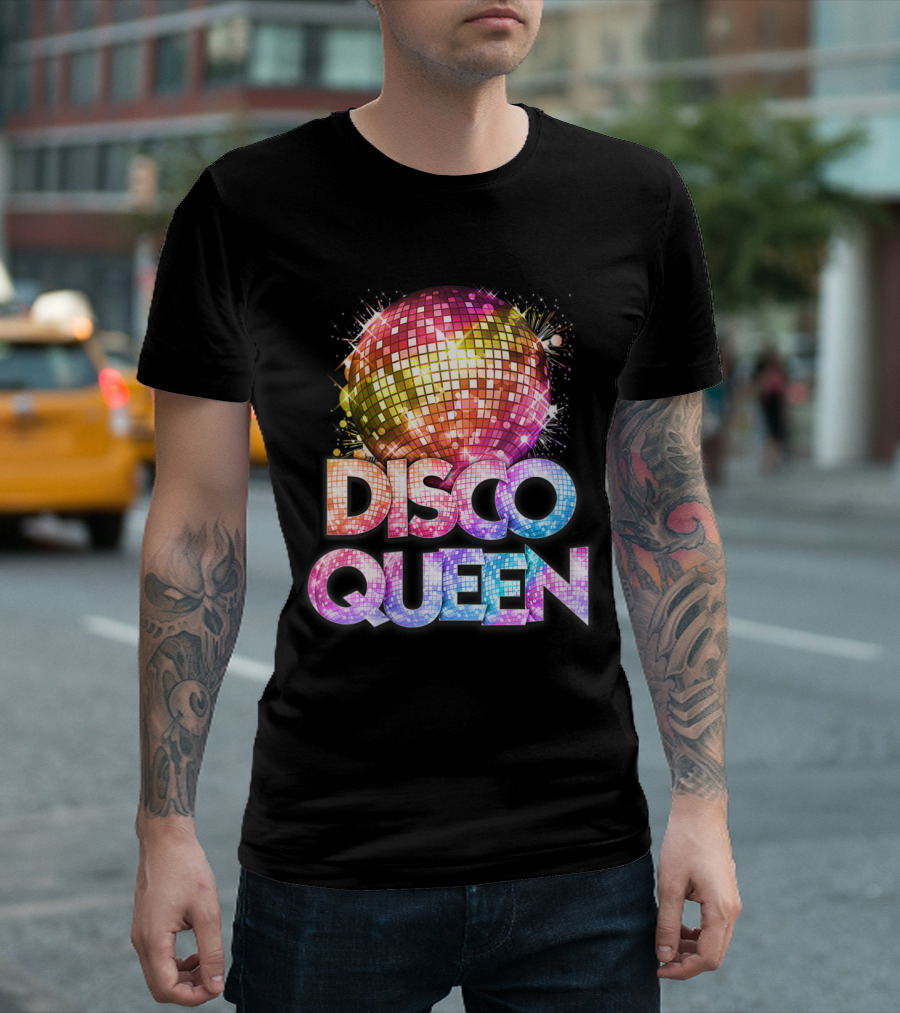 Disco Queen 70's Disco Ball Explosion Vintage Seventies T-Shirt