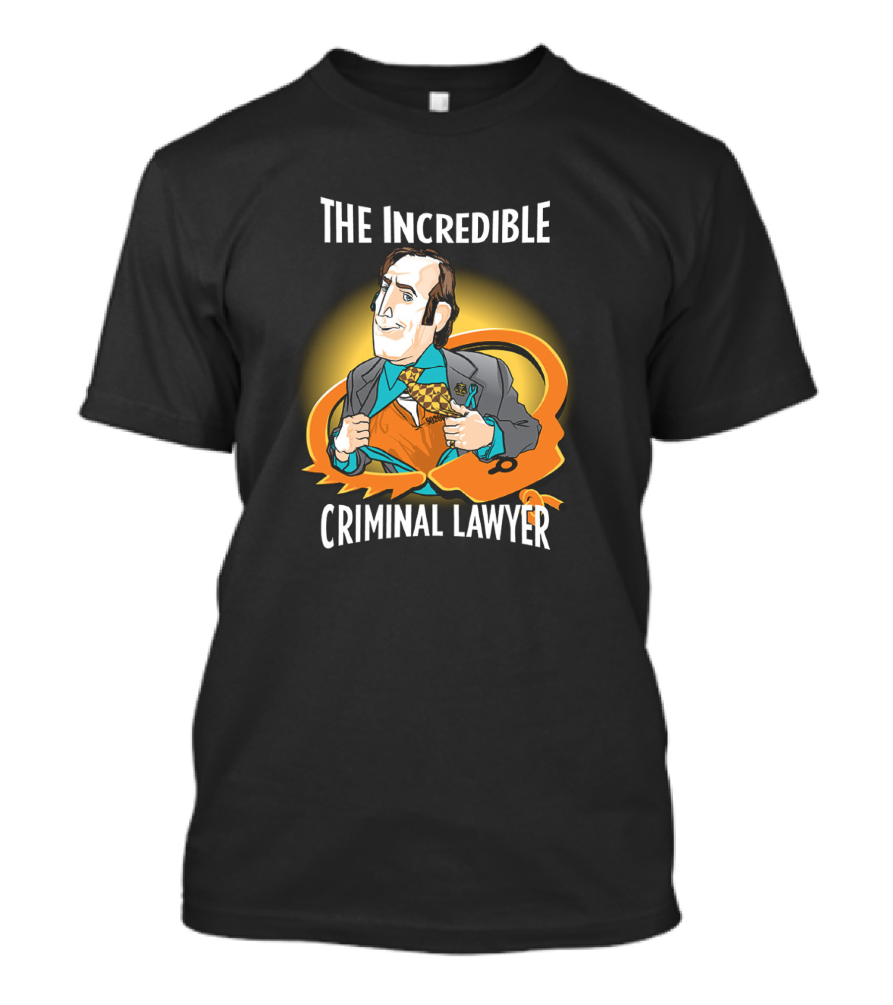 The Incredible Criminal Lawyer Parody With Comic Style Suit Transformation T-Shirt
