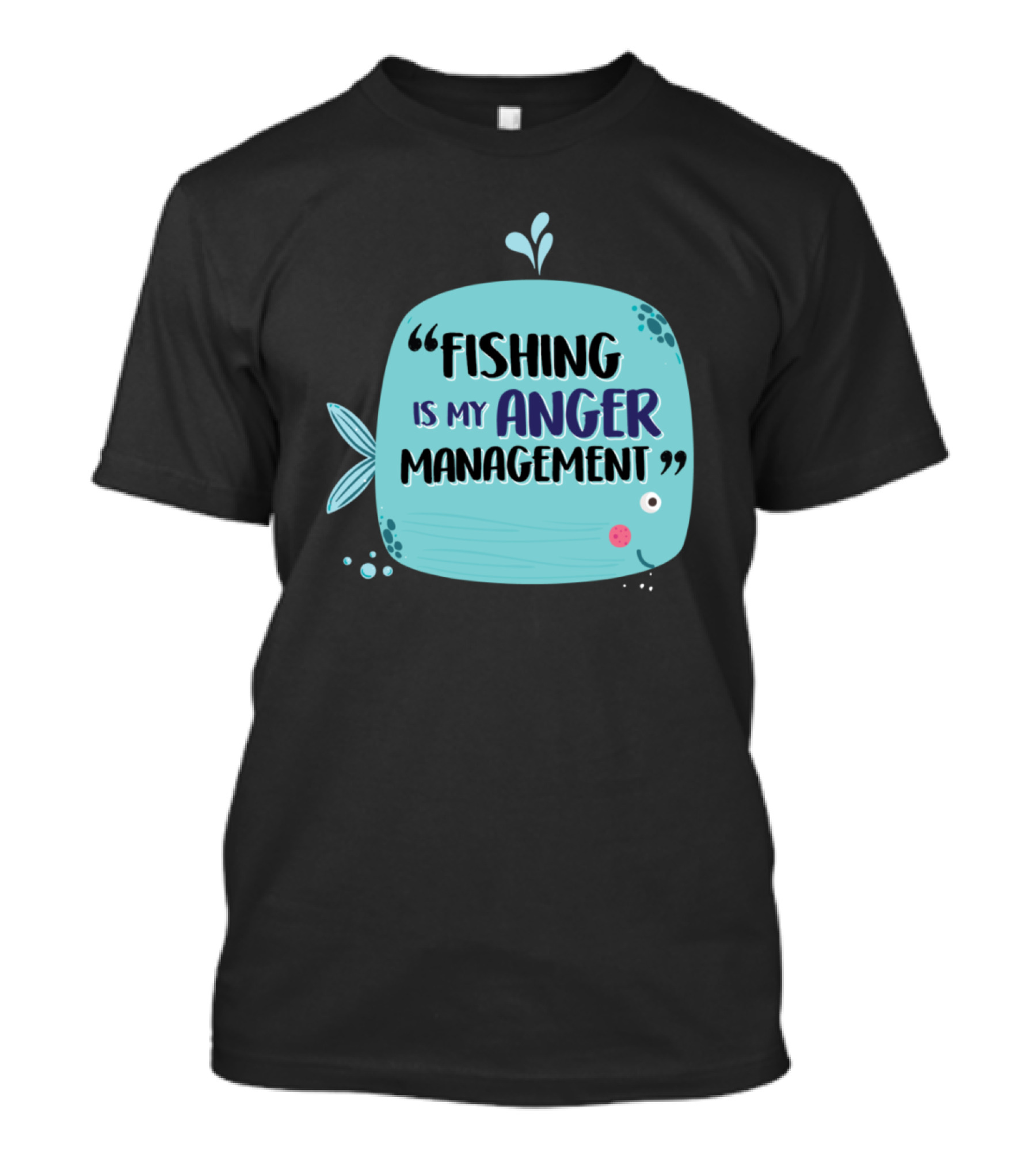 Fishing Is My Anger Management Cute Fish Design Men's T-Shirt