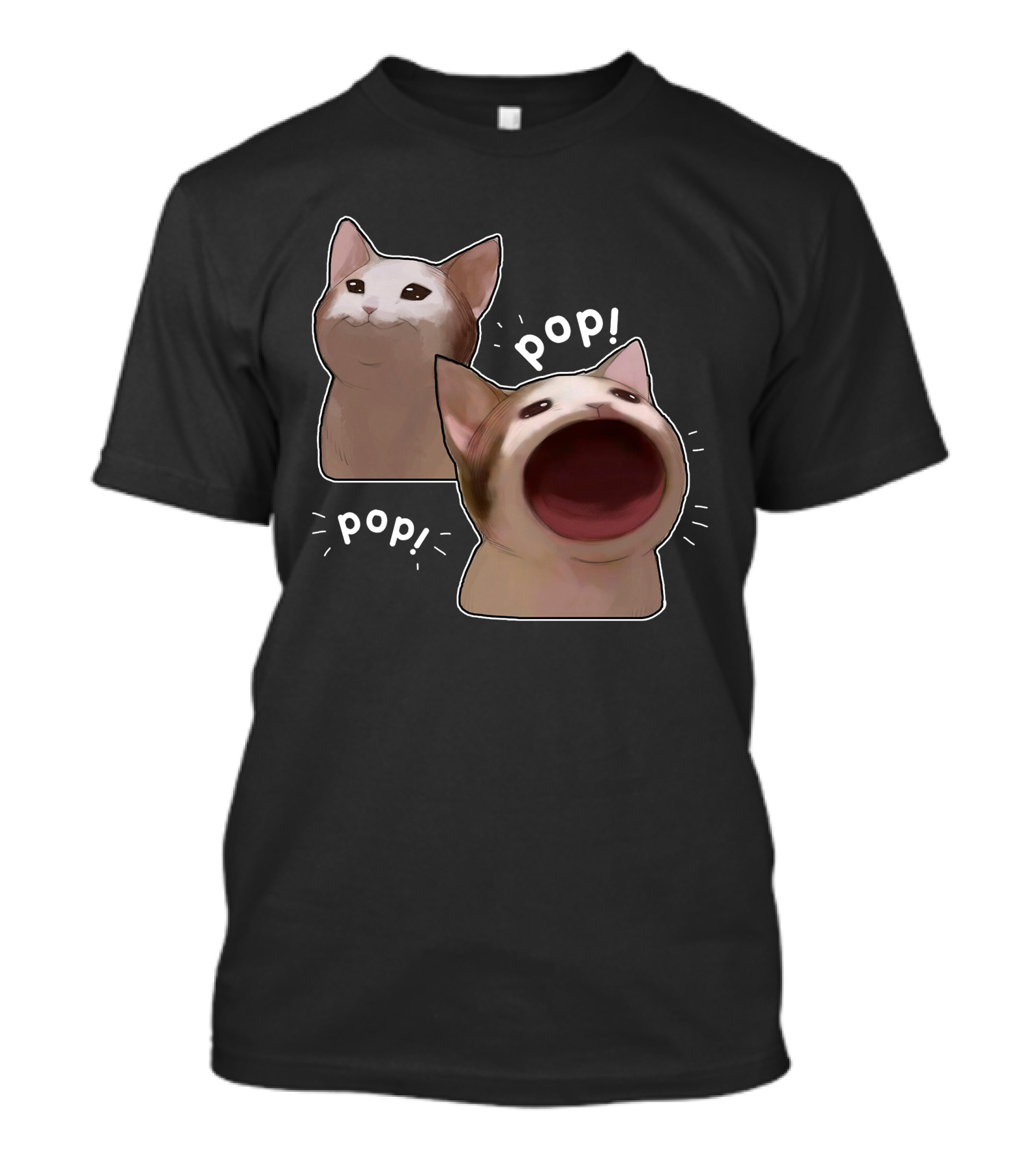Pop Cat Meme Funny Pop T-Shirt