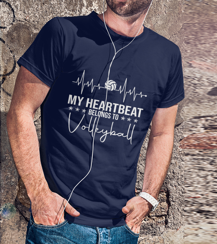My Heartbeat Belongs To Volleyball T-Shirt