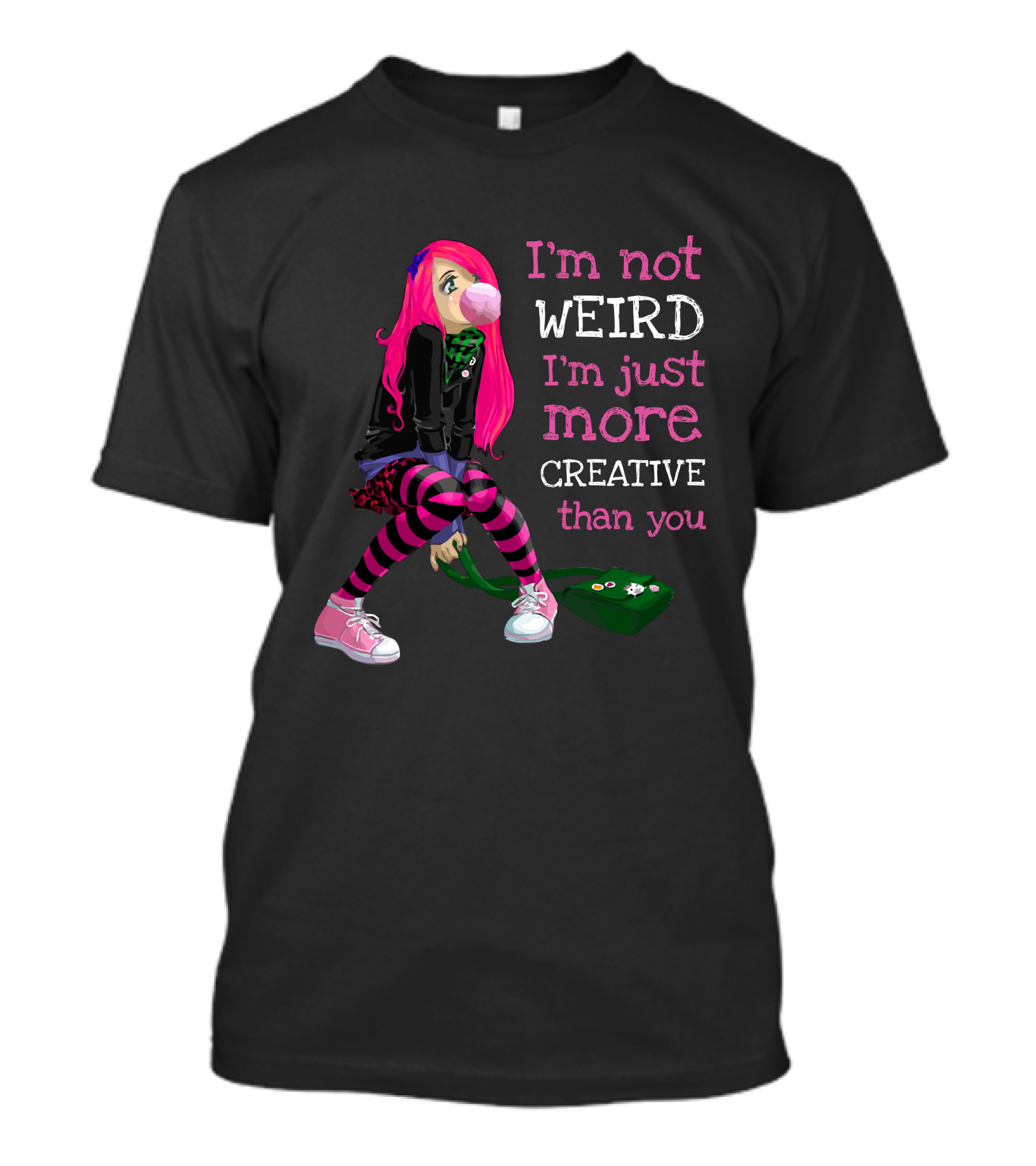 I'm Not Weird I'm Just More Creative Than You Kawaii Anime Girl Kawaii Clothes Anime Clothing Goth Girl T-Shirt