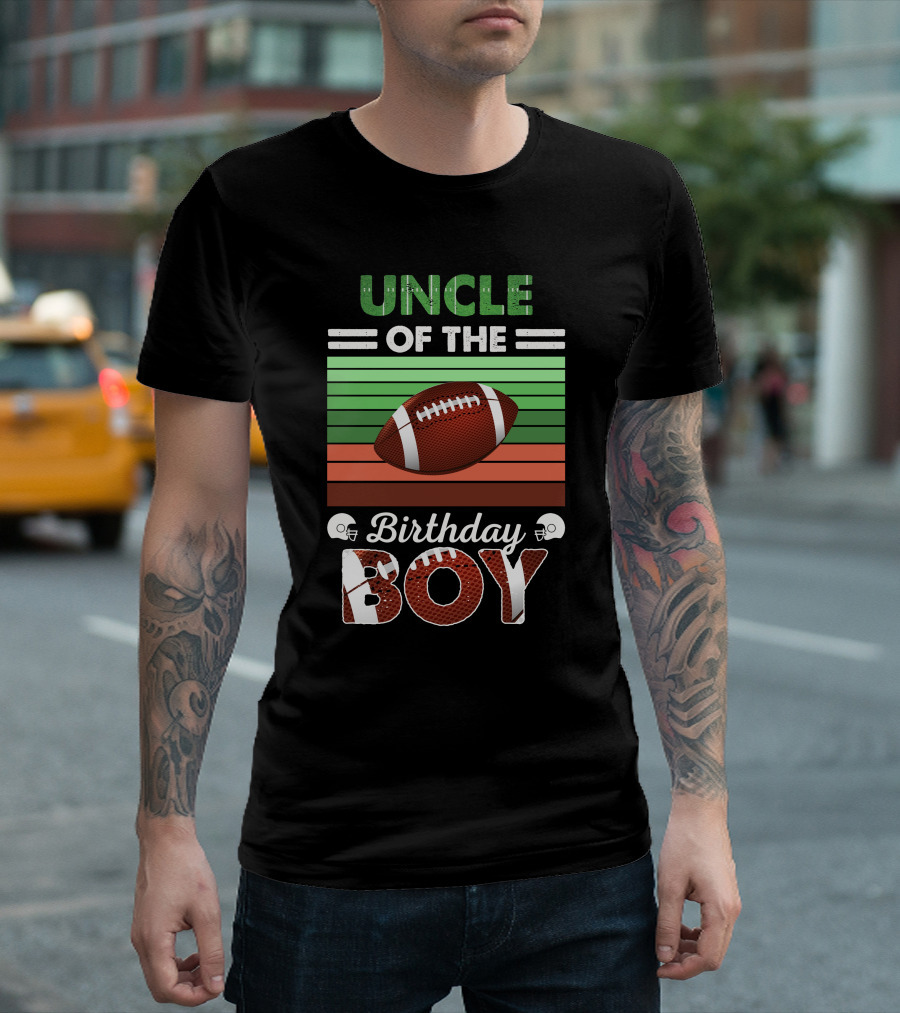 Uncle of the Birthday Boy Football Party Sports 1st 3rd 5th T-Shirt