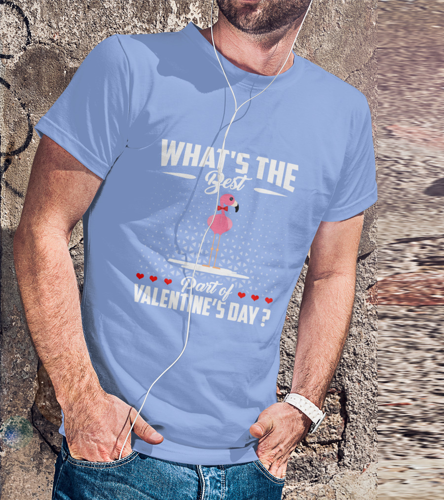 What's The Best Part Of Valentine's Day Flamingo T-Shirt