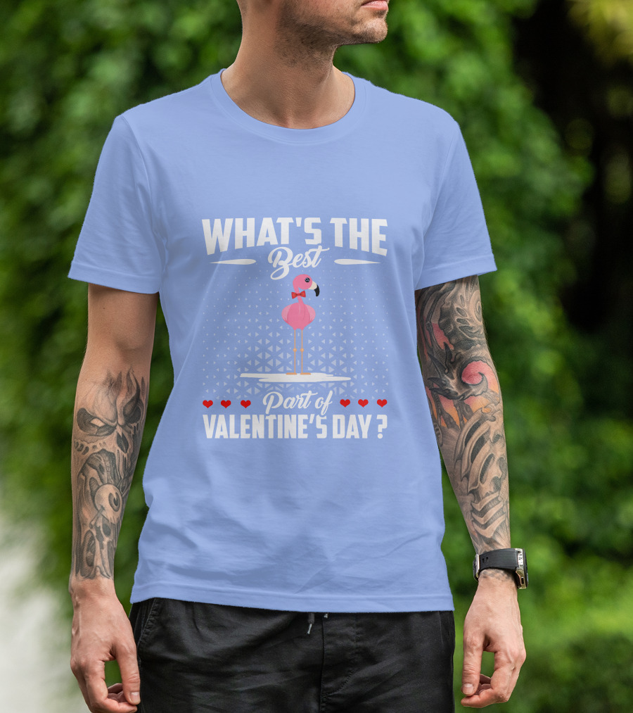 What's The Best Part Of Valentine's Day Flamingo T-Shirt