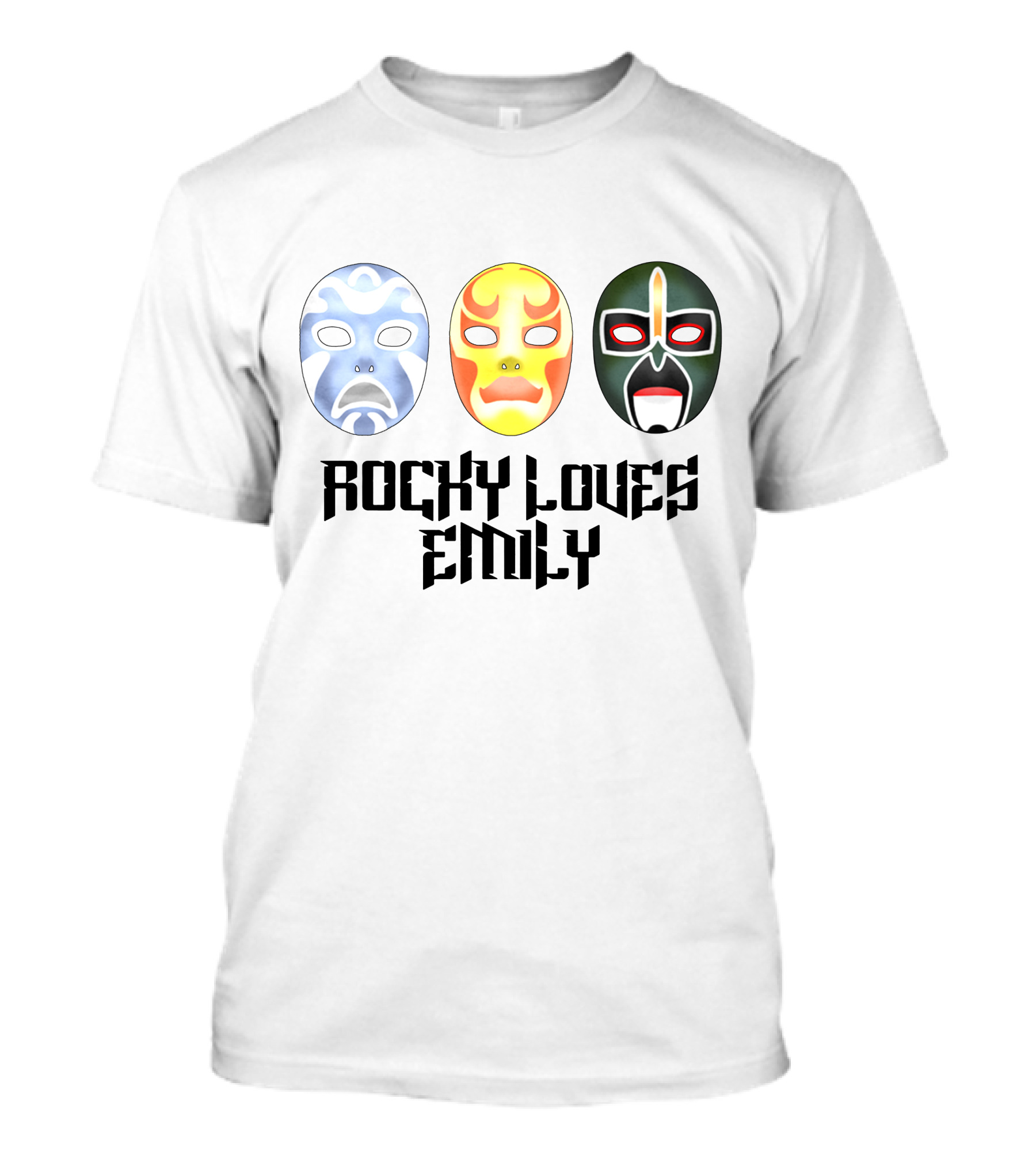 3 Ninjas Rocky Loves Emily Three Tribal Masks T-Shirt