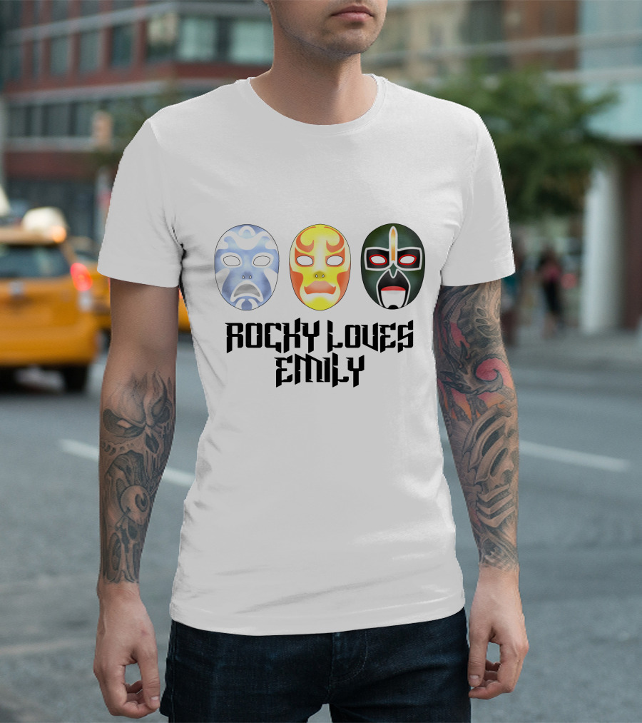 3 Ninjas Rocky Loves Emily Three Tribal Masks T-Shirt