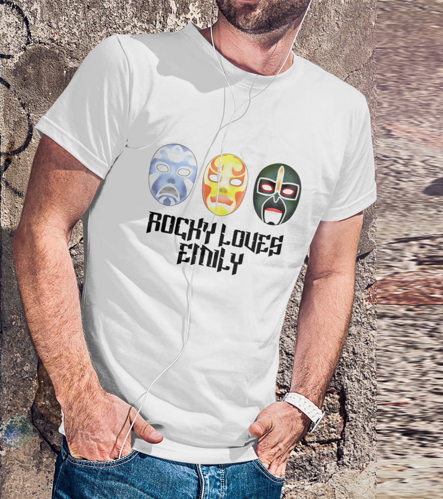 3 Ninjas Rocky Loves Emily Three Tribal Masks T-Shirt