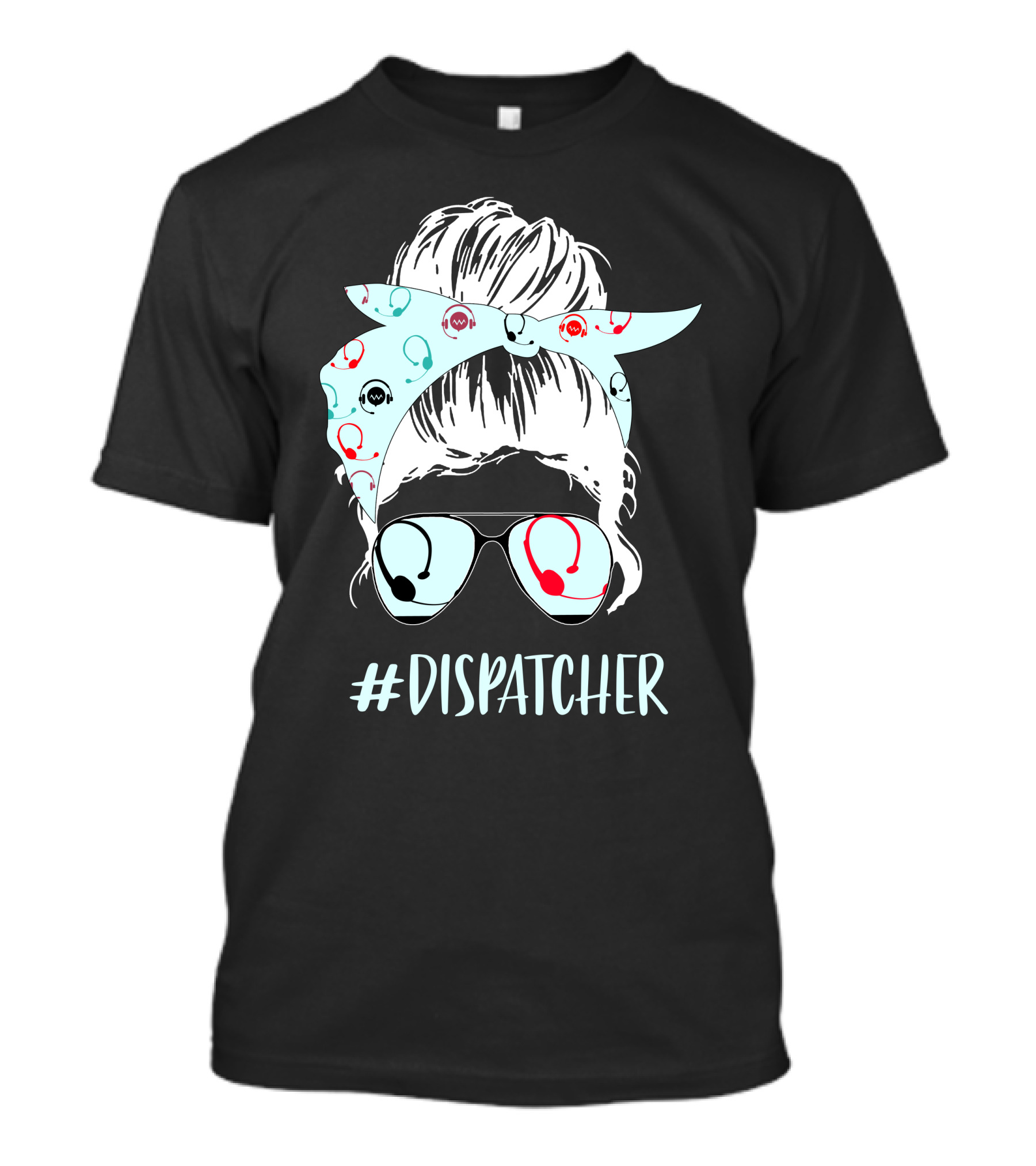 Dispatcher Headset Bandana Sunglasses T-Shirt
