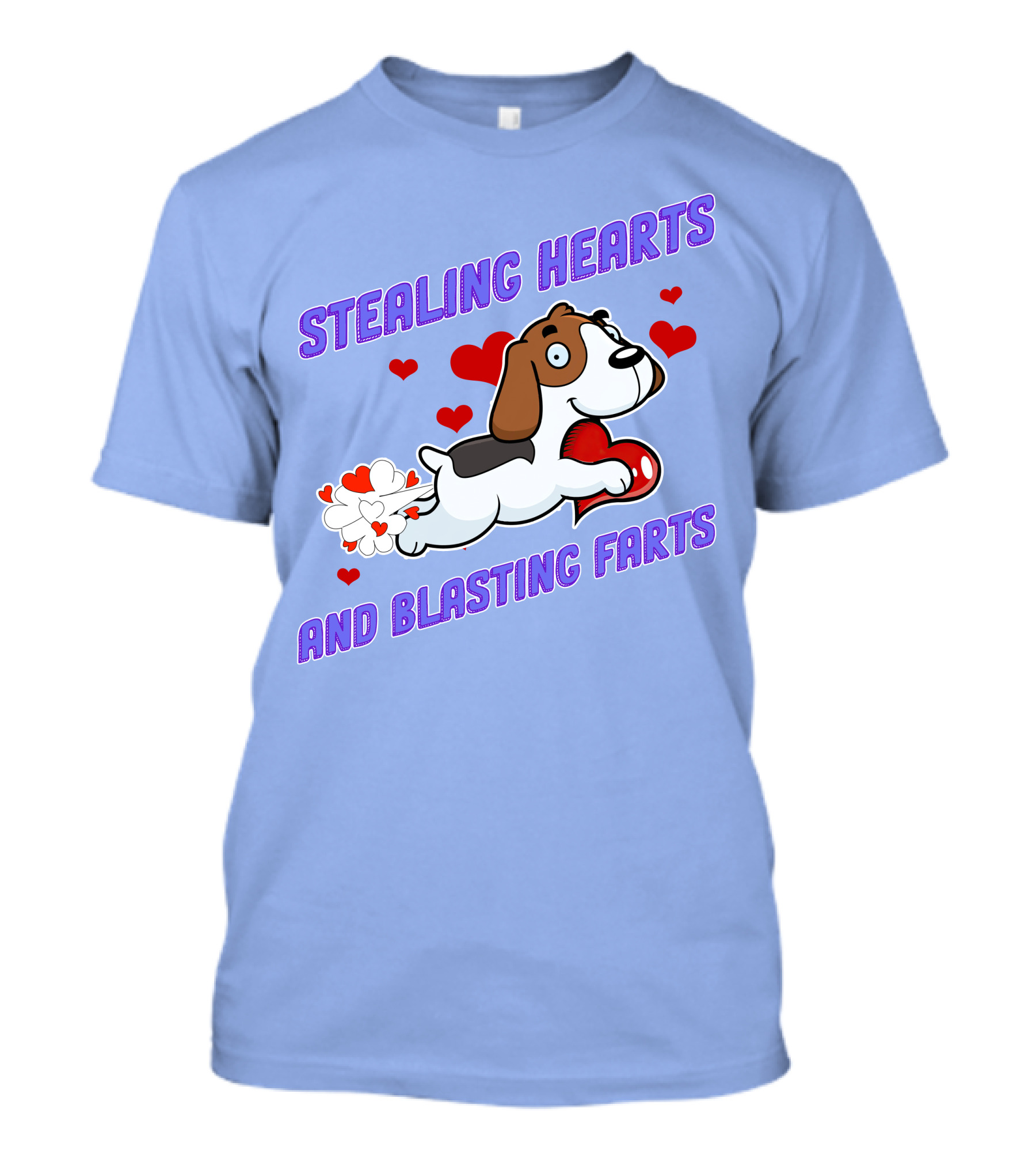 STEALING HEARTS AND BLASTING FARTS BEAGLE DOG WITH HEARTS AND FARTING CLOUDS T-Shirt