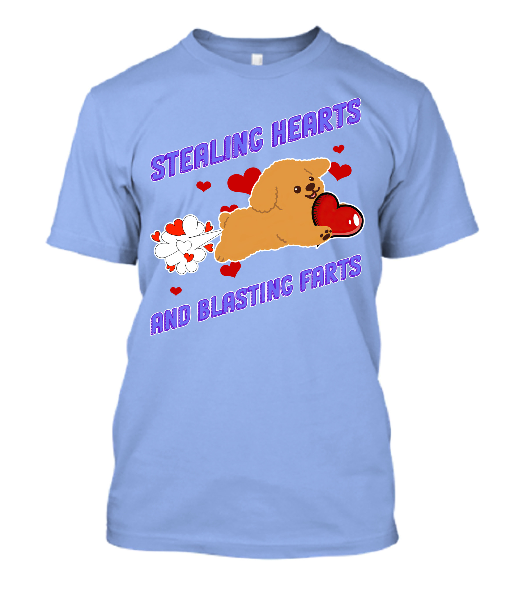 STEALING HEARTS AND BLASTING FARTS WITH POODLE HEARTS AND FARTS T-Shirt