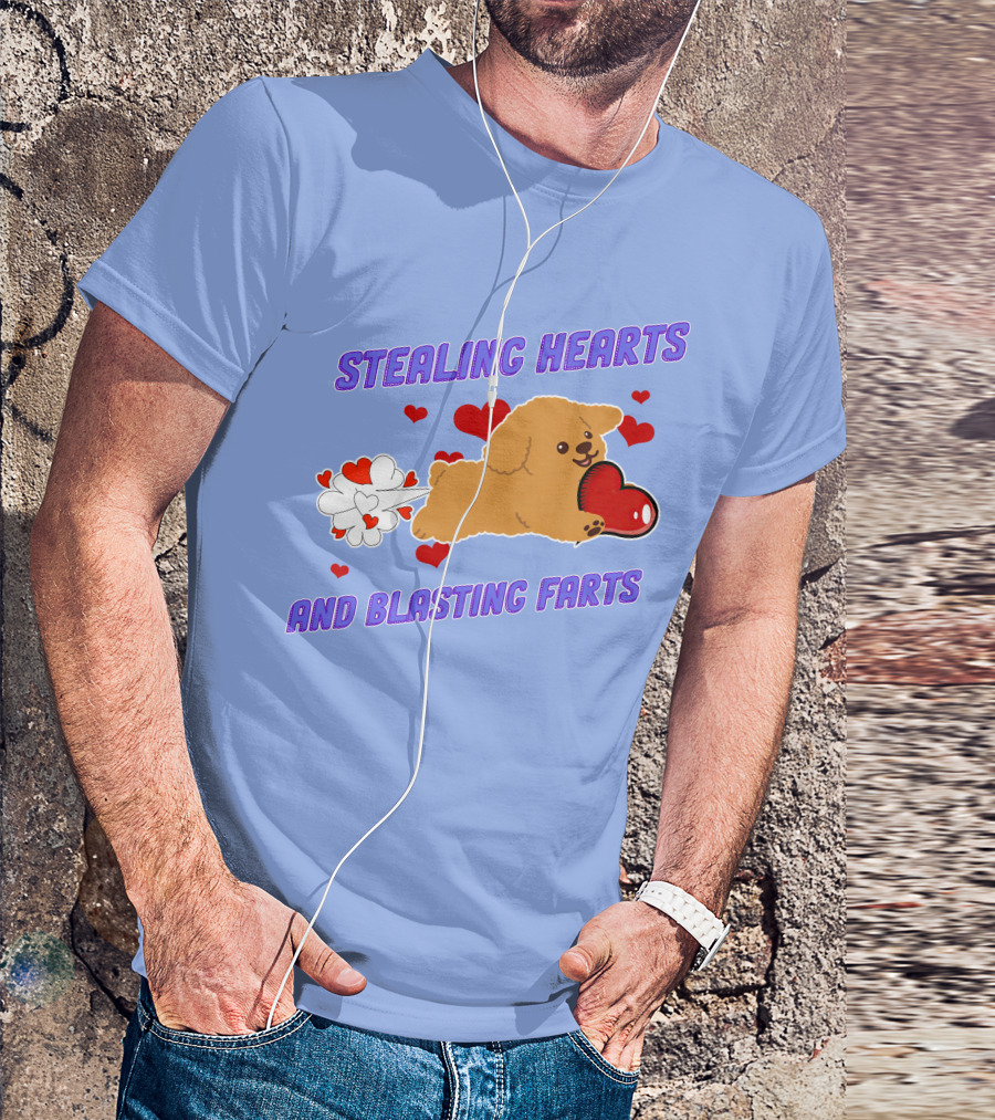 STEALING HEARTS AND BLASTING FARTS WITH POODLE HEARTS AND FARTS T-Shirt