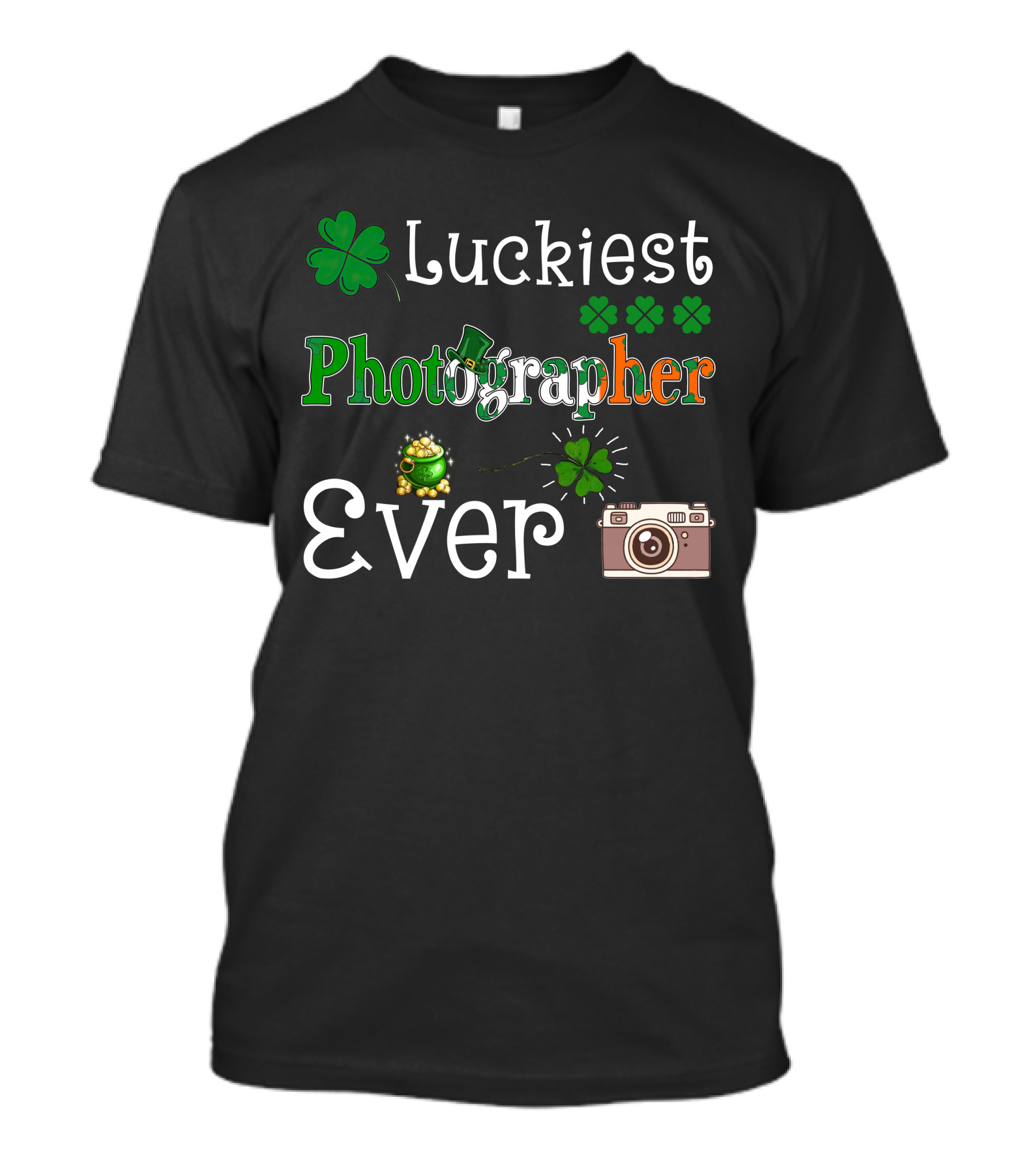 Luckiest Photographer Ever Shamrock St Patrick's Day T-Shirt