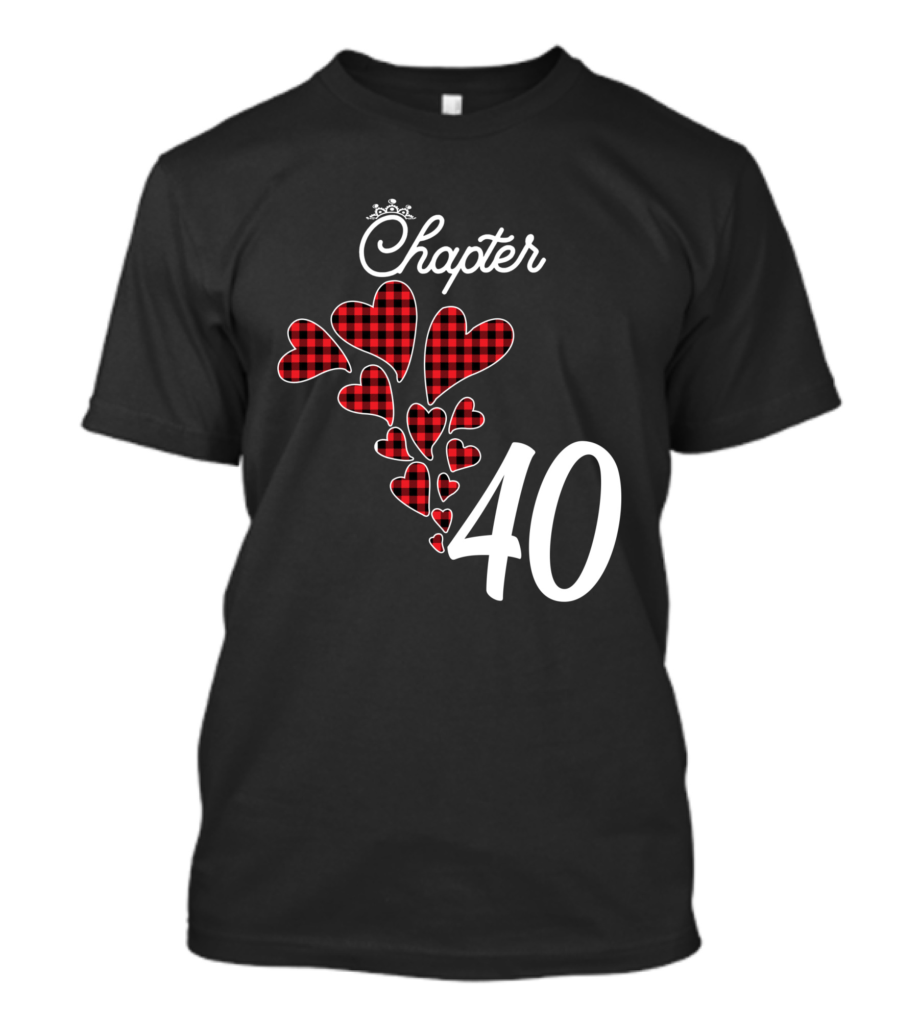 Chapter 40 Buffalo Plaid Hearts T-Shirt