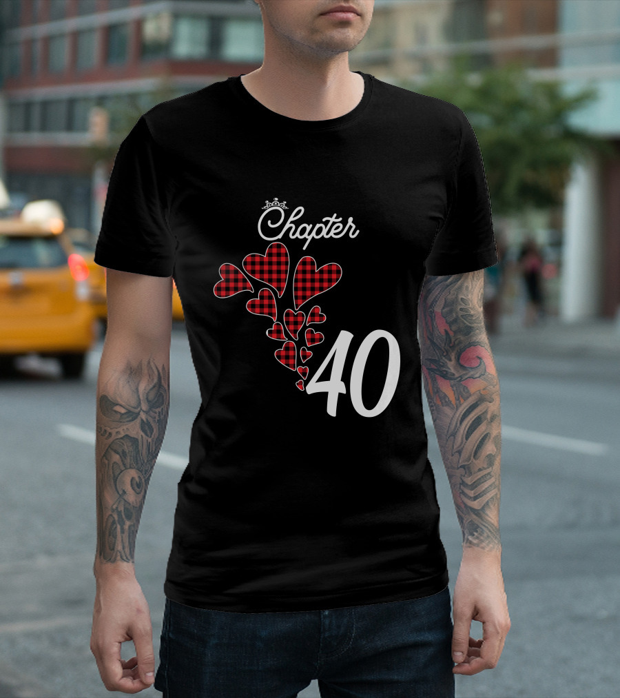 Chapter 40 Buffalo Plaid Hearts T-Shirt