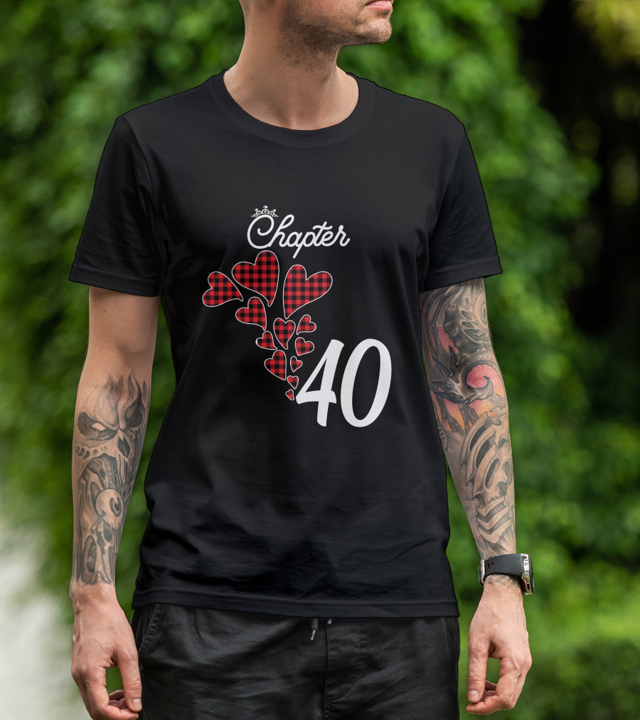 Chapter 40 Buffalo Plaid Hearts T-Shirt
