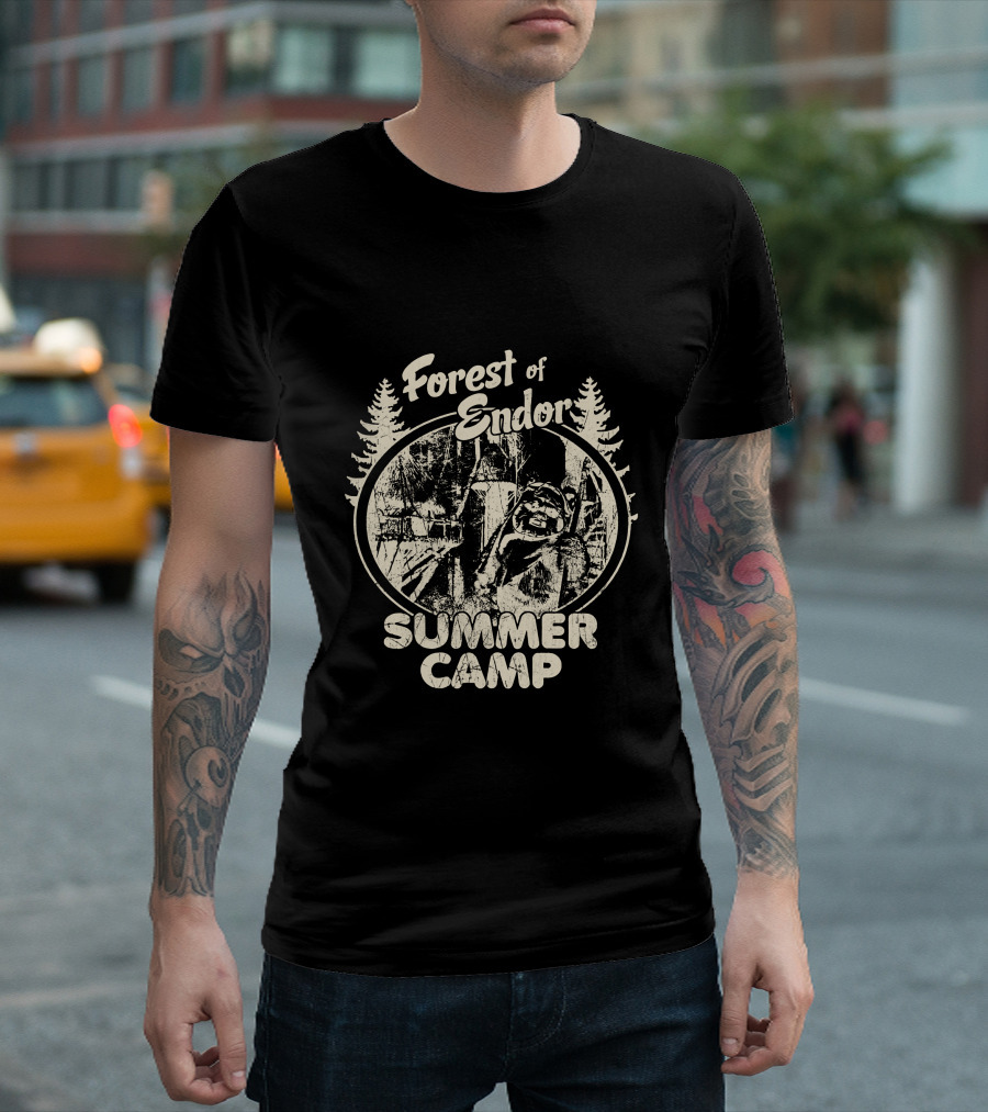 Forest Of Endor Ewok Summer Camp Adventure Scene T-Shirt