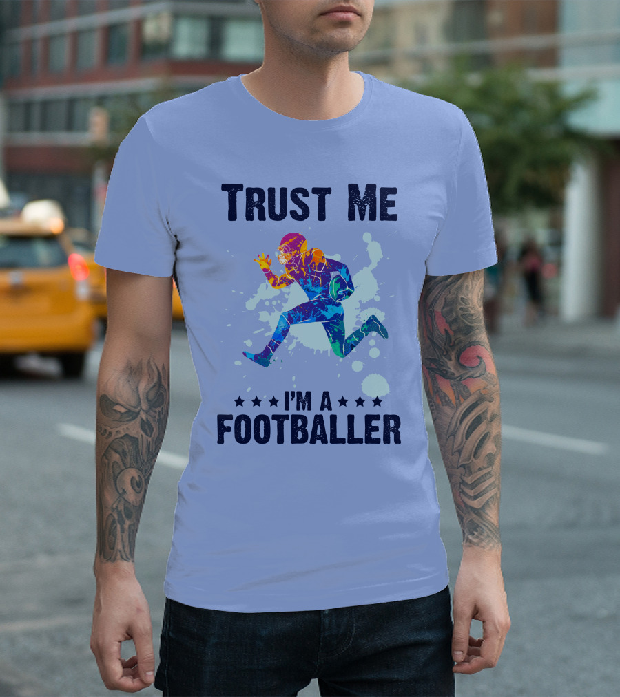 Trust Me I'm A Footballer RD Multicolor Running Player T-Shirt