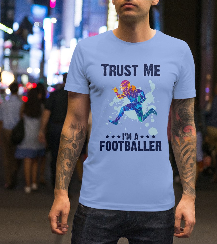 Trust Me I'm A Footballer RD Multicolor Running Player T-Shirt