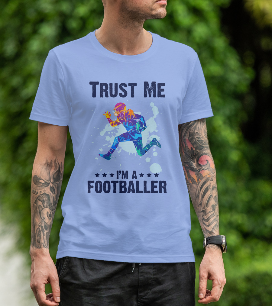 Trust Me I'm A Footballer RD Multicolor Running Player T-Shirt